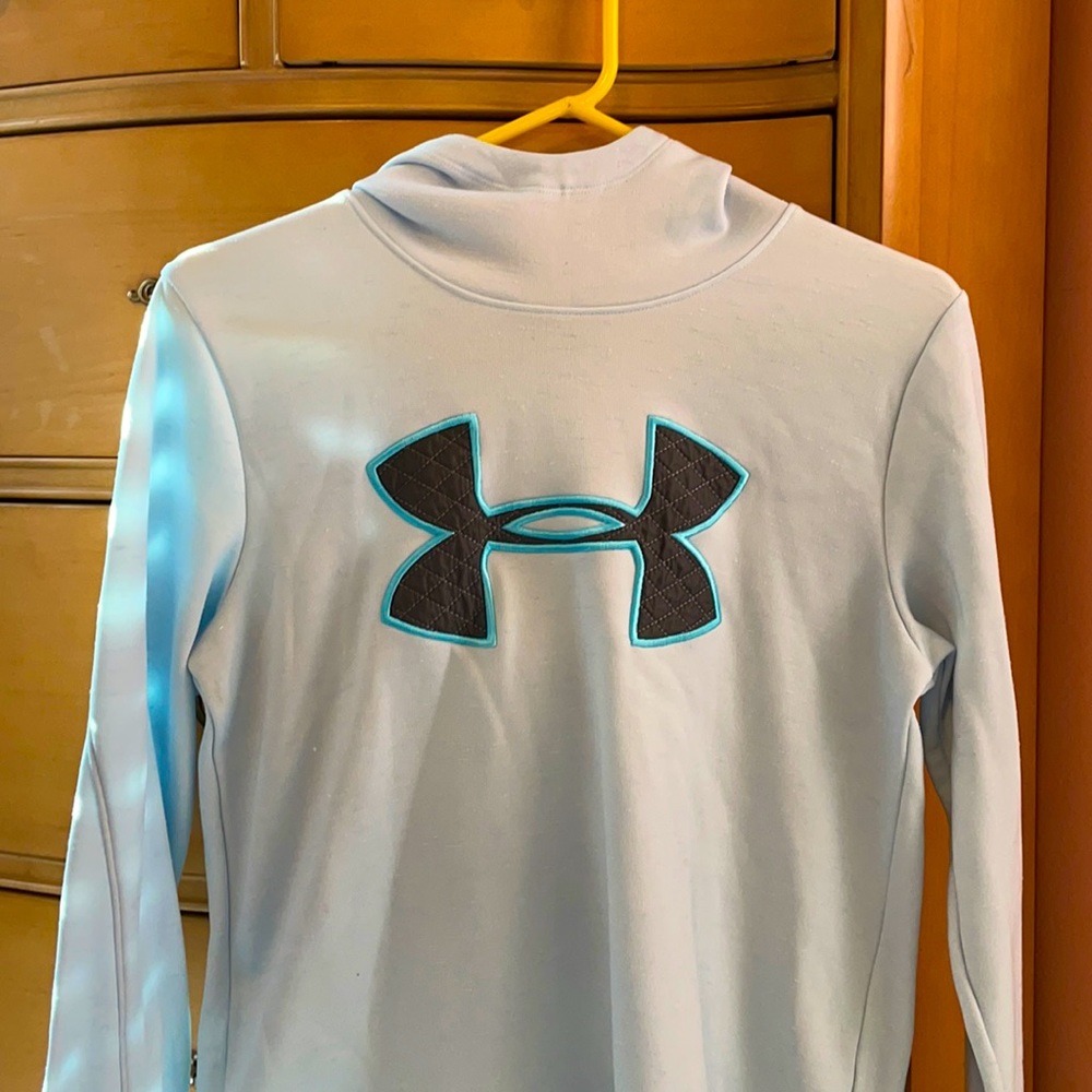 ice blue under armour hoodie